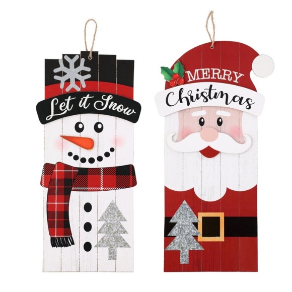 NWT Precious Holiday Glitter Let It Snow ⛄️ Snowman Decoration Sign w/ Metal ❄️ - Picture 11 of 11